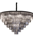 Villa Krystal lysekrone med røgfarvede krystaller, 110 cm i diameter
