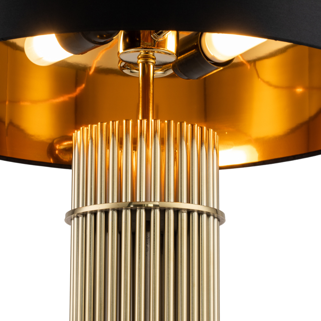 Bordlampe_Messing_Sort_Lampeskaerm