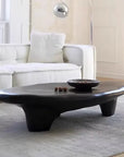 Elegant organisk sofabord til stuen i sort mat finish