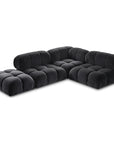Hjørne_Modulsofa_Bubble_Med_Puf_i_Mørkegrå_Velour