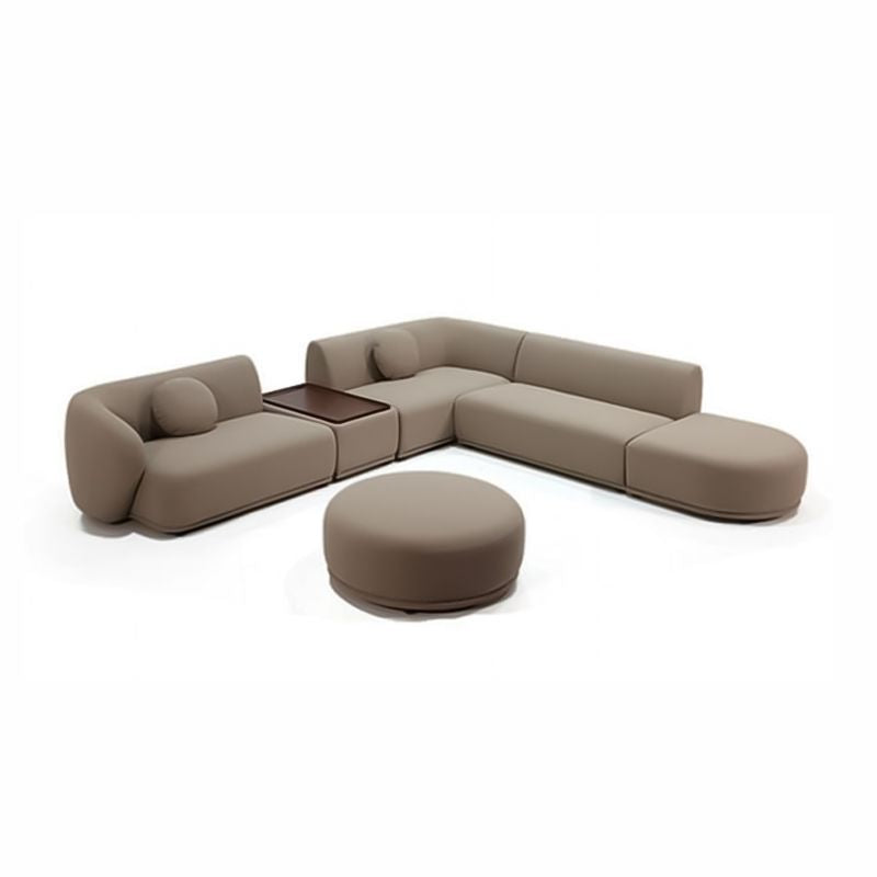 Hjørnesofa med integreret bord