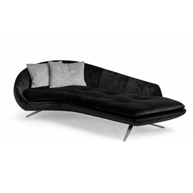 Læggesofa i sort velour