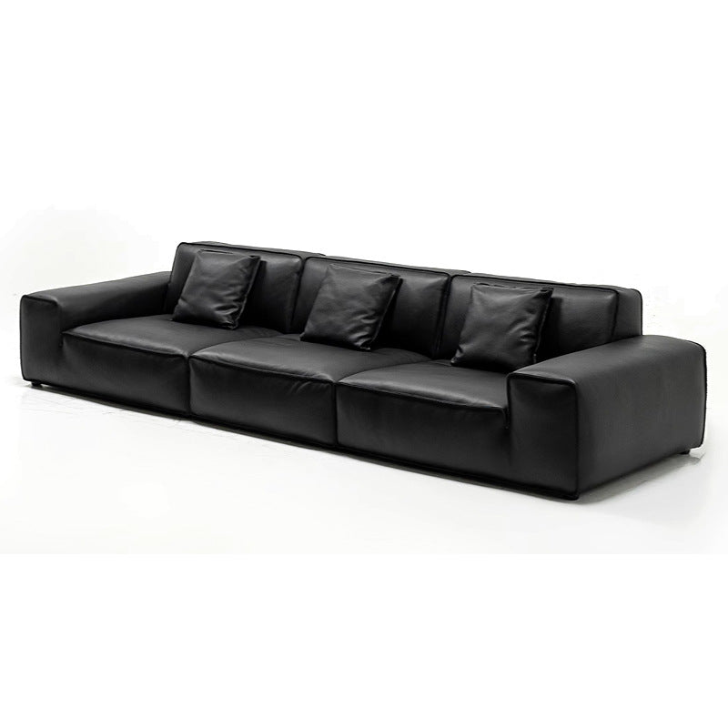 Lang sofa i læder
