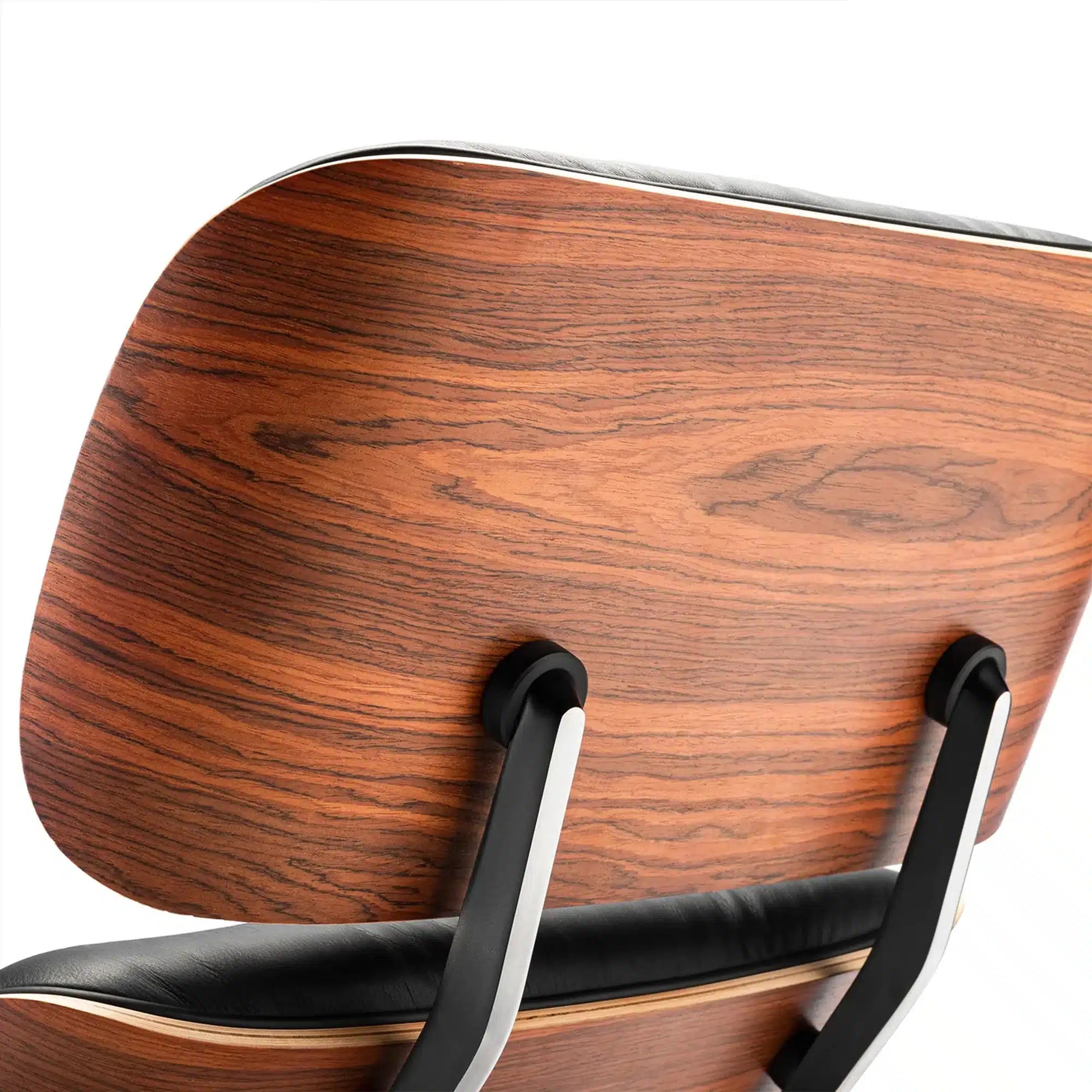 Loungestol_Sort_Laeder_palisander_finish