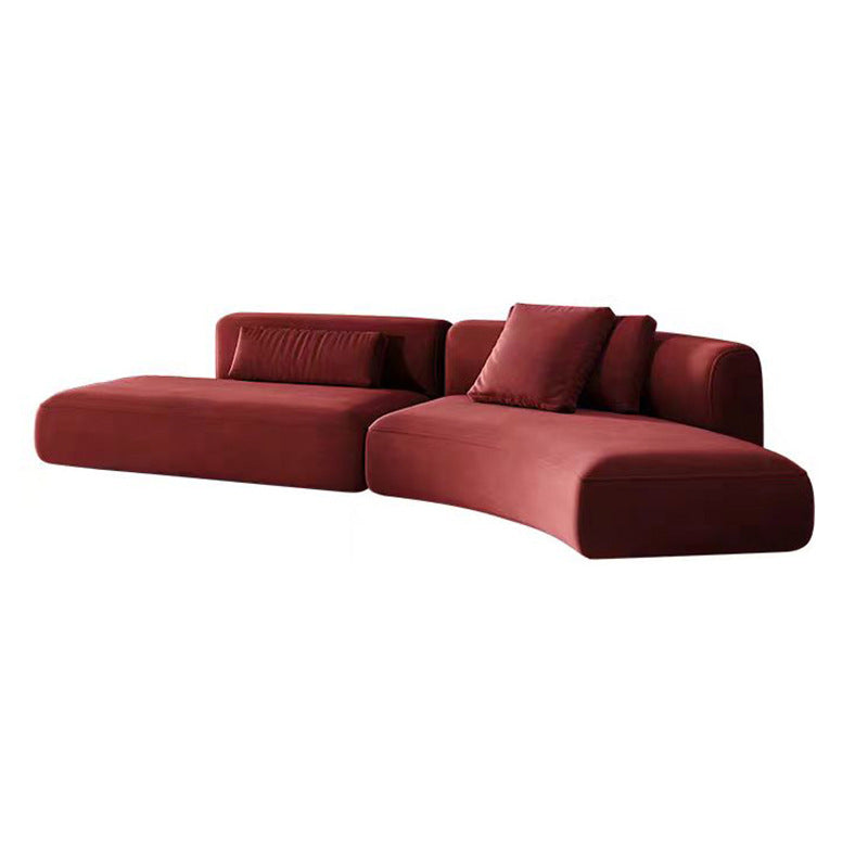 Rød buende sofa