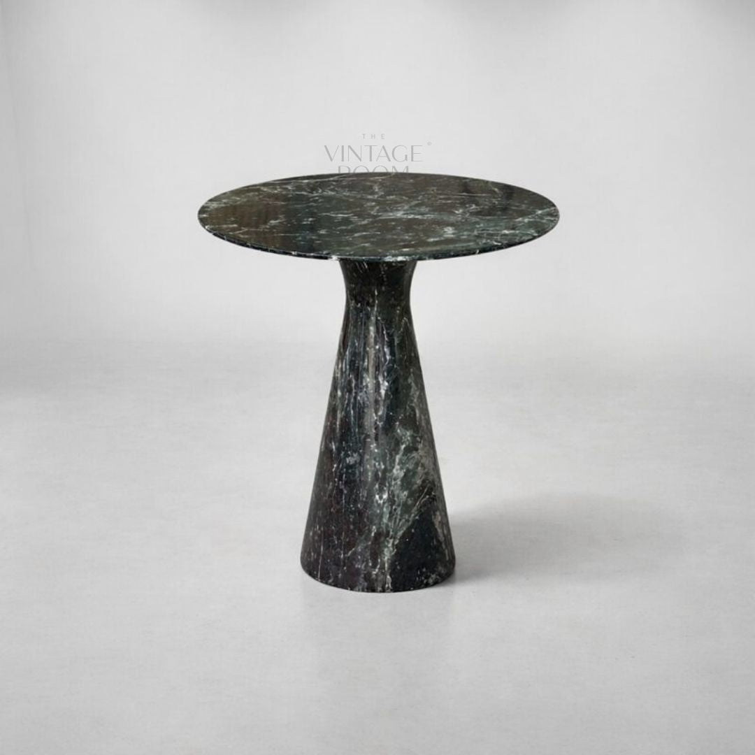 Eksklusivt sidebord Venice i Verde San Denise marmor, H50 cm